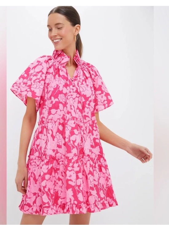 Hyacinth House Dresses & Skirts - Tuckernuck Hyacinth House Thea Textured Pink Printed Tiered Mini Dress Small